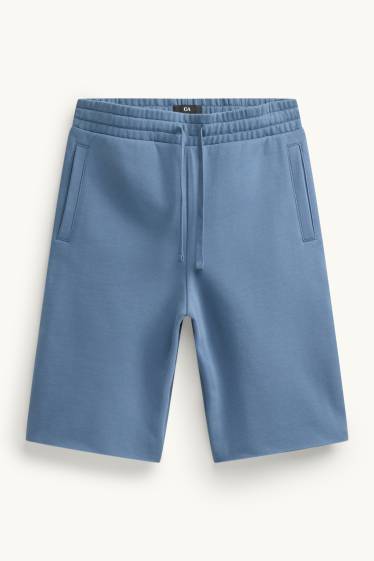 Hommes - Short en molleton - bleu
