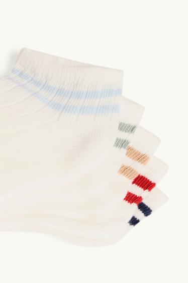 Nadó nen - Paquet de 5 - mitjons per a nadó - acanalats - blanc