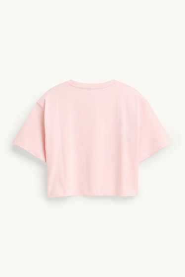 Dames - T-shirt - relaxed fit - roze