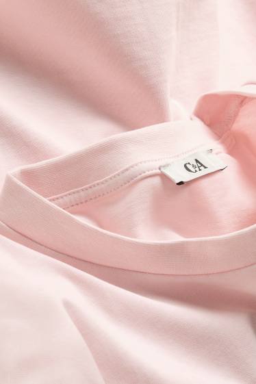 Dames - T-shirt - relaxed fit - roze