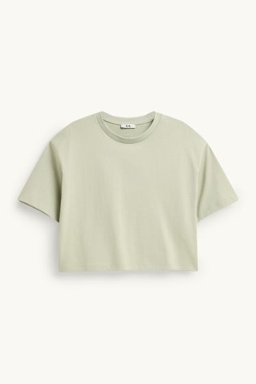 Dames - T-shirt - relaxed fit - lichtgroen