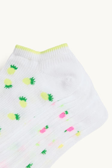 Nena - Paquet de 7 - fruita - mitjons amb dibuix - blanc