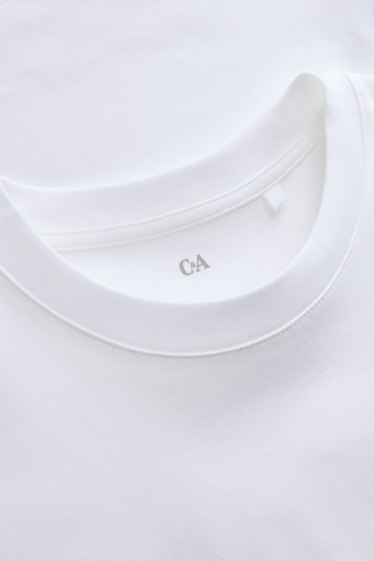 Dámské - Tričko basic - regular fit - bílá