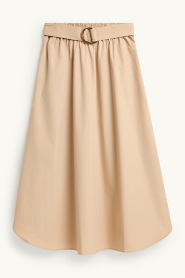 Femmes - Jupe avec ceinture - rose