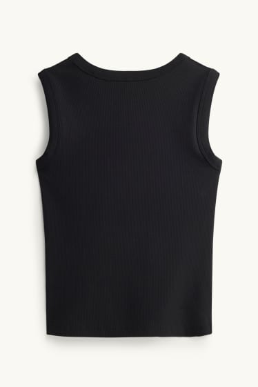 Women - Top - ribbed - black