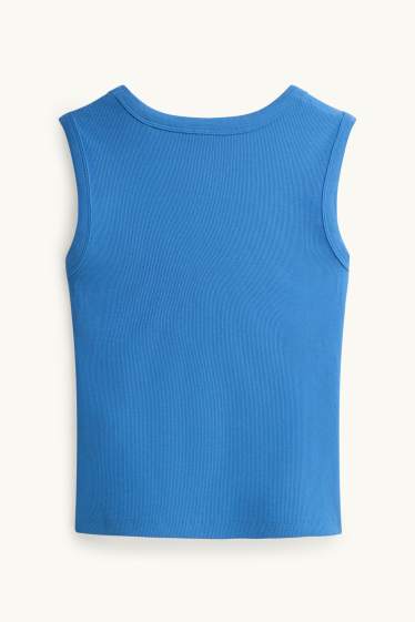 Women - Top - ribbed - blue