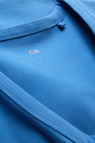 Women - Top - ribbed - blue