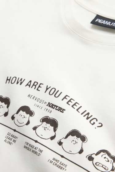 Donna - T-shirt - oversize - Peanuts - bianco