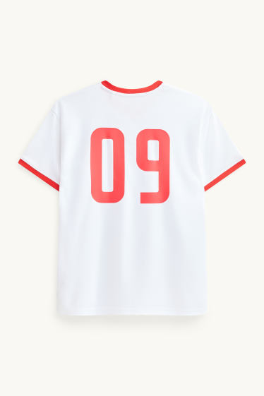 Children Boys - Croatia - short sleeve T-shirt - white / red