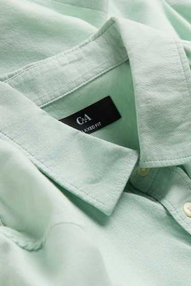 Hommes - Chemise - relaxed fit - col kent - vert clair