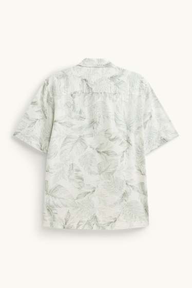 Home - Camisa - regular fit - Kent - estampada - blanc/verd