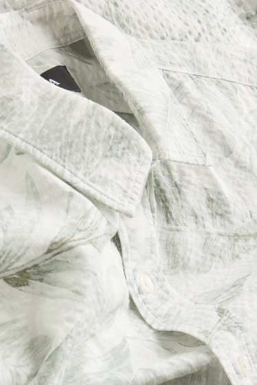 Home - Camisa - regular fit - Kent - estampada - blanc/verd