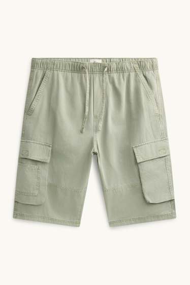 Hommes - Short cargo - vert