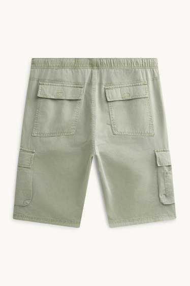 Hommes - Short cargo - vert