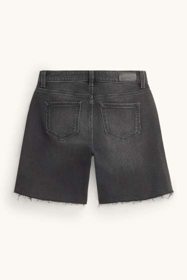 Children Girls - Denim shorts - black