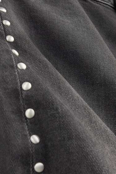 Children Girls - Denim shorts - black