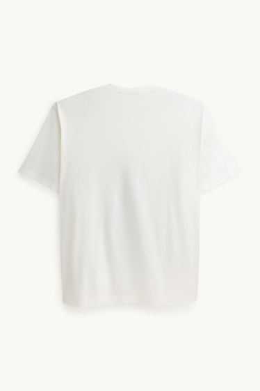 Pánské - Tričko - relaxed fit - bílá