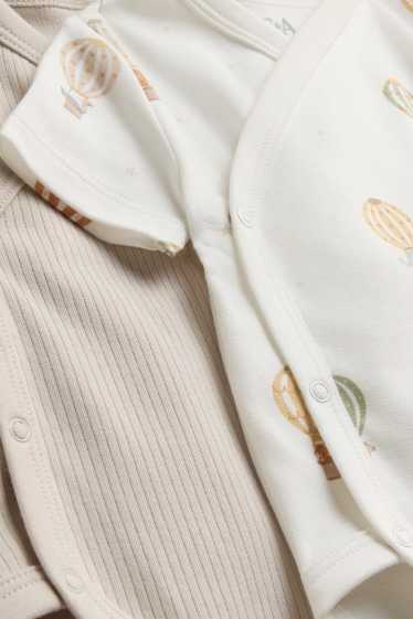 Unisex - Set van 2 - luchtballon - rompertje - beige
