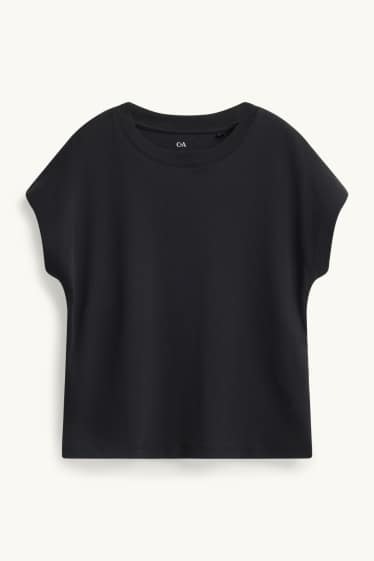 Damen - T-Shirt - Regular Fit - schwarz