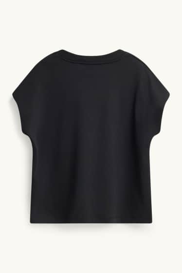 Damen - T-Shirt - Regular Fit - schwarz