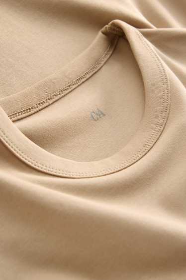 Damen - T-Shirt - Oversized - beige