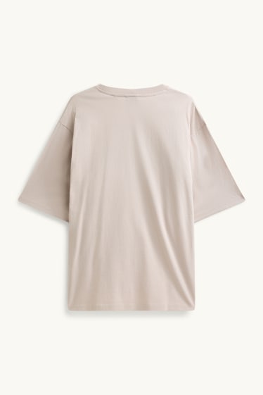 Hommes - T-shirt - Oversize - beige