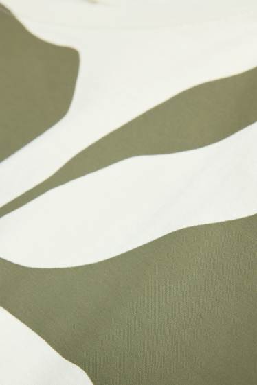 Donna - T-shirt - regular fit - a fiori - bianco crema