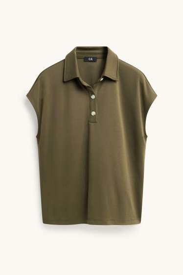 Women - Polo shirt - regular fit - khaki