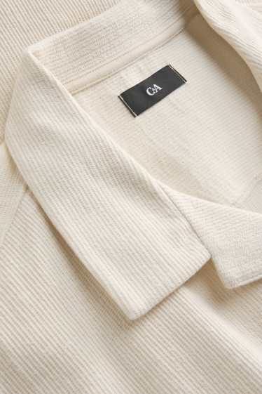 Home - Camisa - regular fit - coll solapa - texturada - blanc