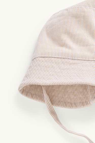 Bébés garçons - Léopard - bob pour bébé - à rayures - beige