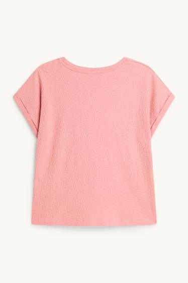 Damen - T-Shirt - Regular Fit - rosa
