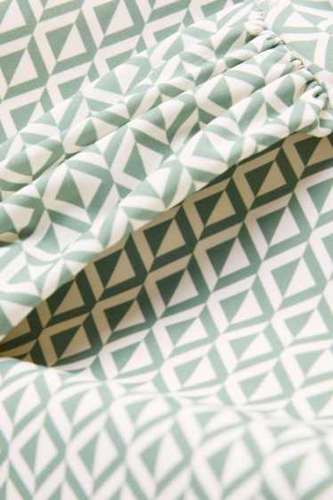 Femmes - Bas de bikini brésilien - mid waist - LYCRA® XTRA LIFE™ - blanc / vert