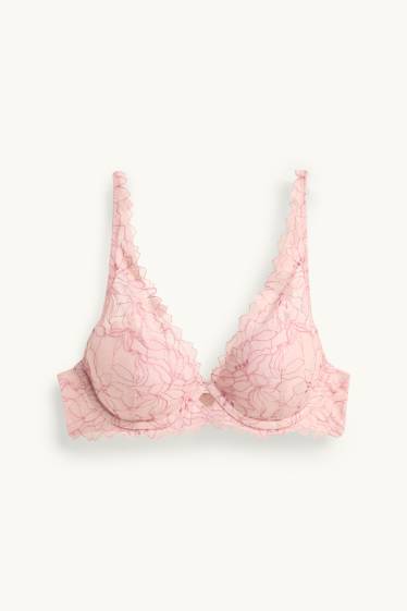 Femmes - Soutien-gorge avec armatures - PLUNGE - ampliforme - rose