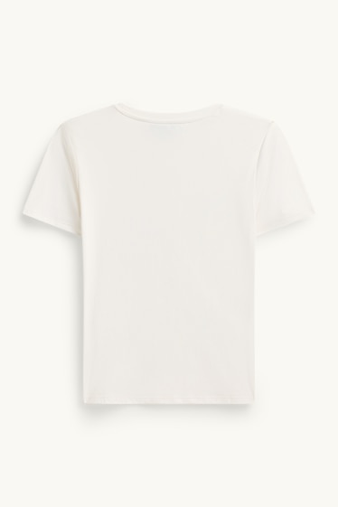 Femei - Tricou - slim fit - alb