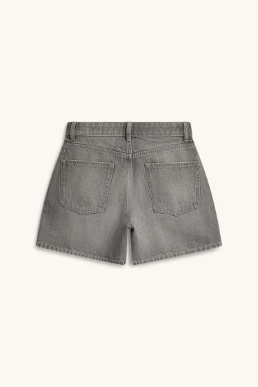 Femmes - Short en jean - mid waist - gris