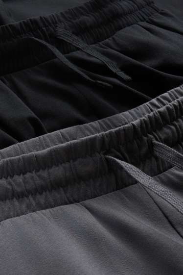 Enfants garçons - Lot de 2 - shorts en molleton - noir / gris