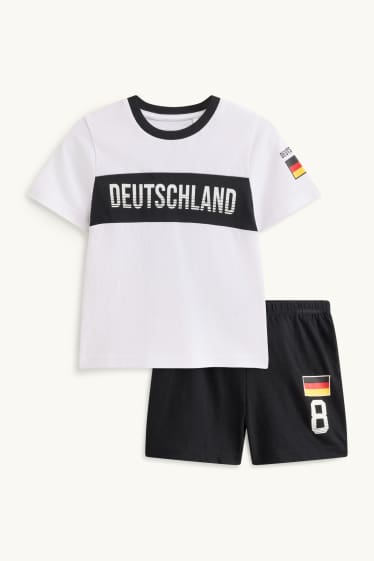 Copii - Băieți - Germania - pijama scurtă - 2 piese - negru / alb