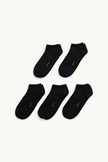 Dames - Set van 5 paar - sneakersokken - zwart