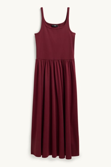 Femmes - Robe Fit & Flare - rouge foncé