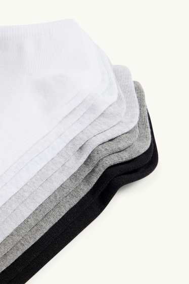 Dames - Set van 5 paar - sneakersokken - grijs