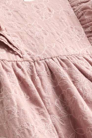 Bébés filles - Petites fleurs - robe bébé - rose