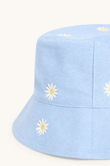 Děti - dívky - Sedmikrásky - klobouk - světle modrá