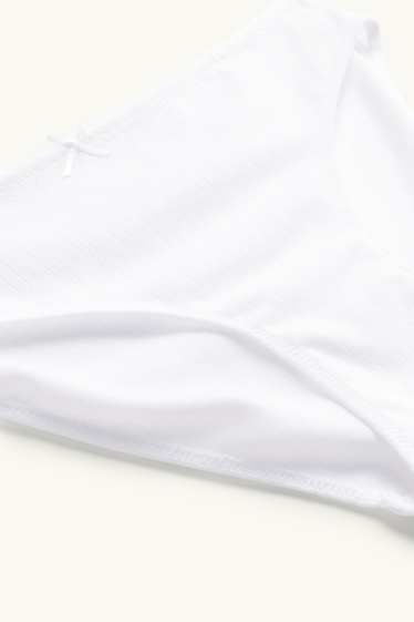 Damen - Pointelle-Slip - weiß