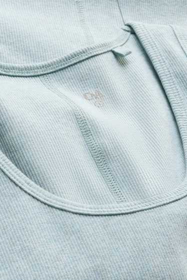 Donna - Top - a coste - blu