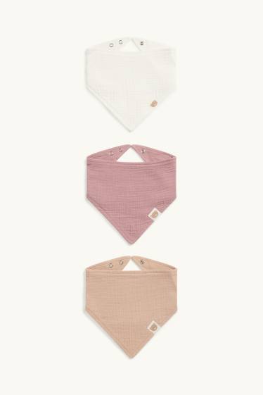 Unisex - Multipack 3 buc. - ursuleț de pluș - eșarfă triunghiulară bebeluși - alb