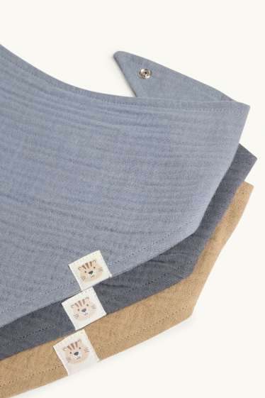 Unisex - Multipack 3 buc. - tigru - eșarfă triunghiulară bebeluși - maro deschis