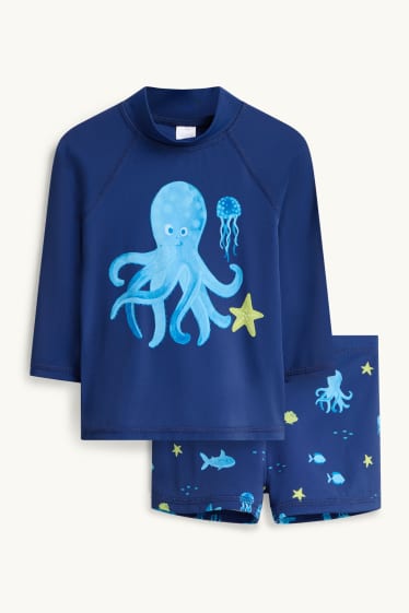 Baby Jungen - Meerestiere - Baby-Bade-Outfit - LYCRA® XTRA LIFE™ - dunkelblau