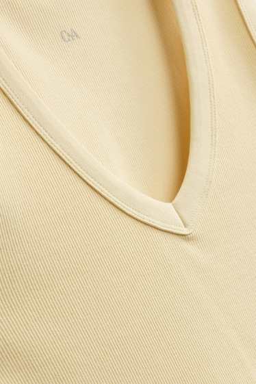 Women - Top - ribbed - yellow