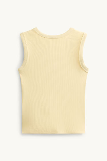Women - Top - ribbed - yellow