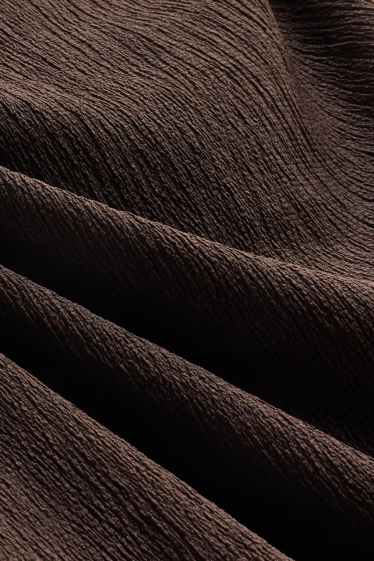 Donna - Vestito con spacco - marrone
